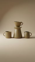 Olive Gold Ceramic Coffee Set