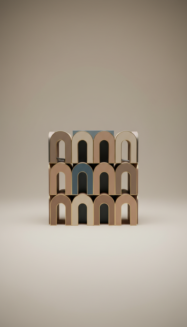 Minimalist Arch-Patterned Tech Organizer